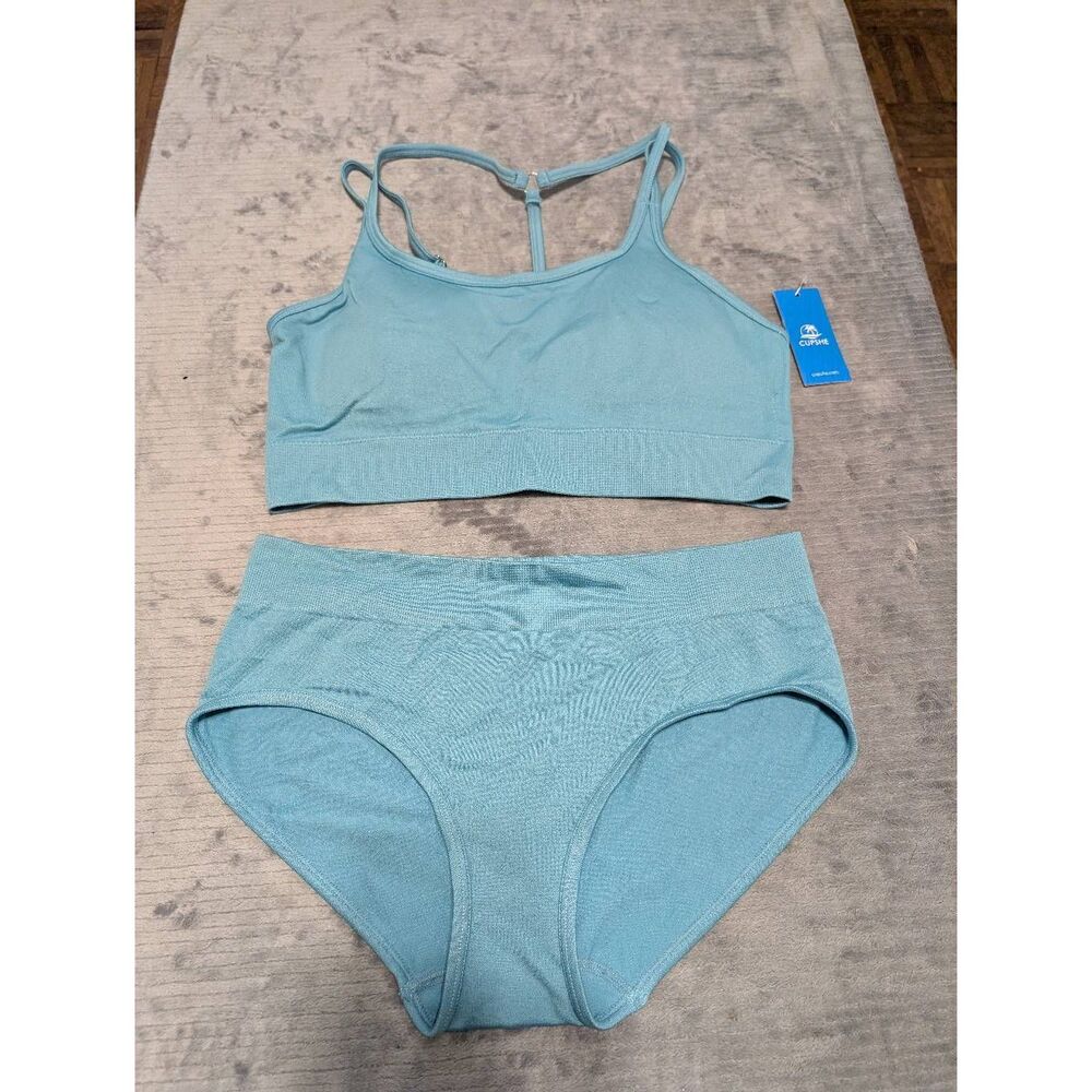 Cupshe Aqua Seamless Two-Piece Bikini Set